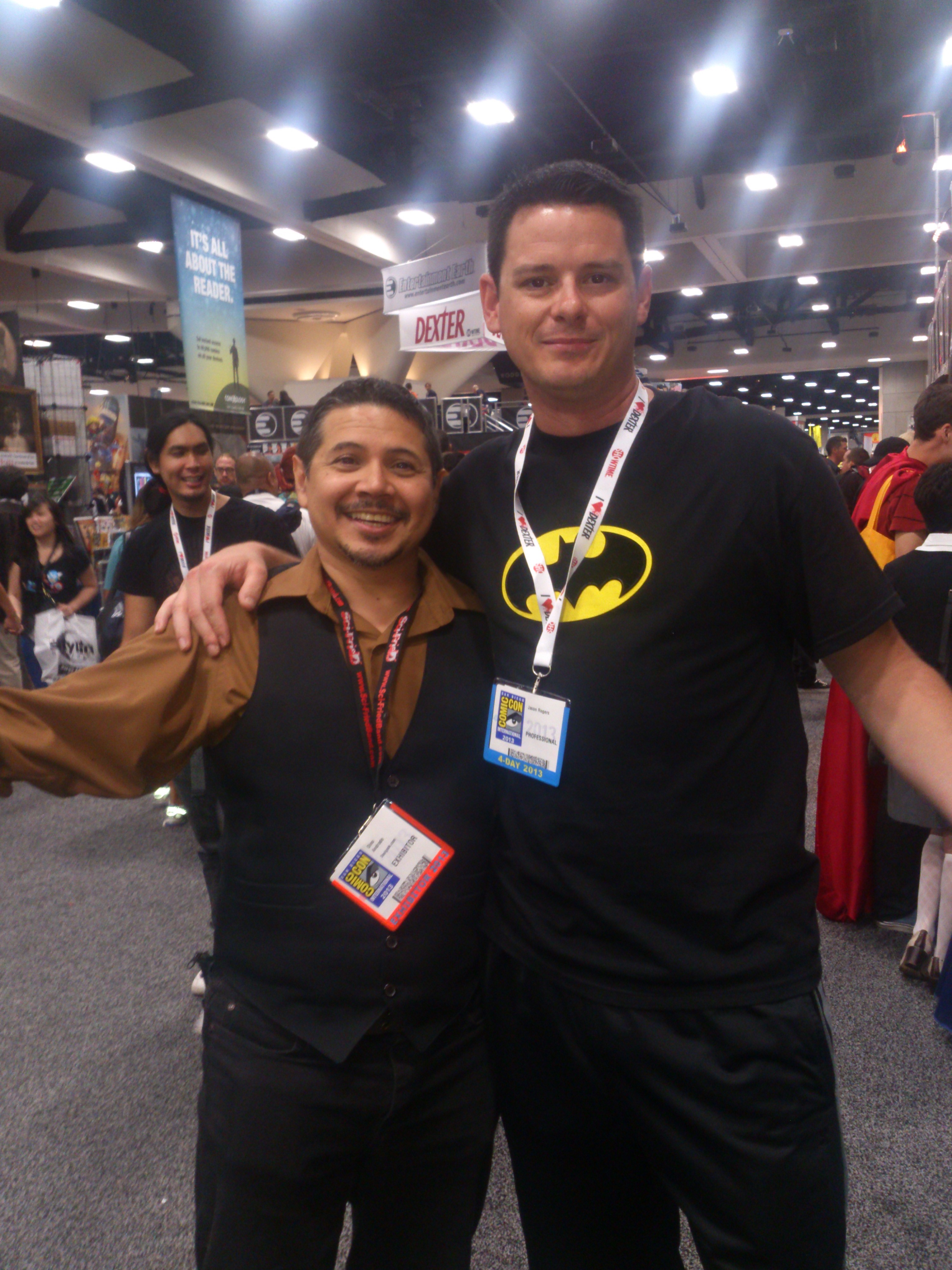 With Dino Andrade at ComicCon, San Diego. Appropriate, since he voices The Scarecrow.
