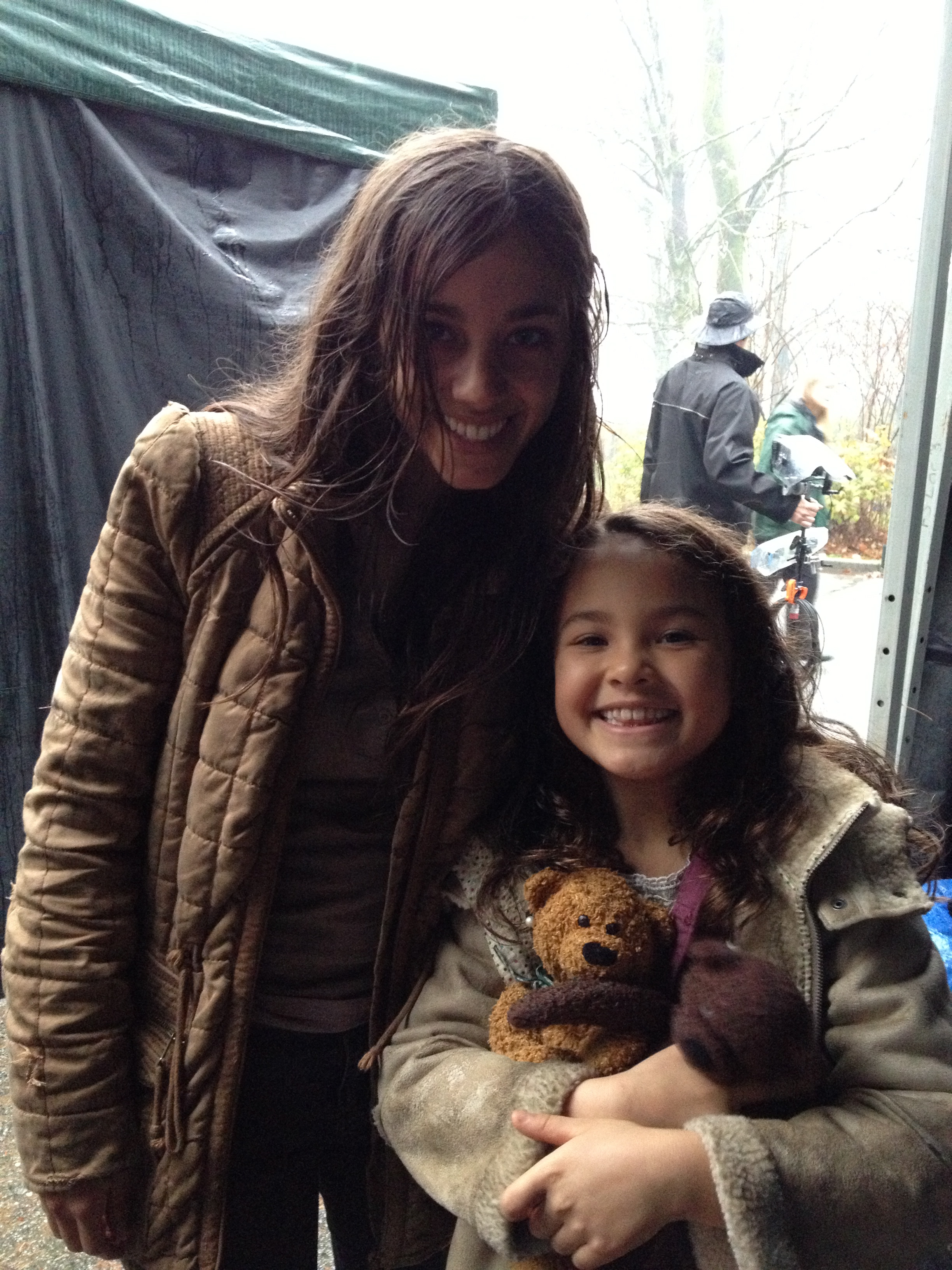 With Seychelle on the set of Falling Skies Season 3.
