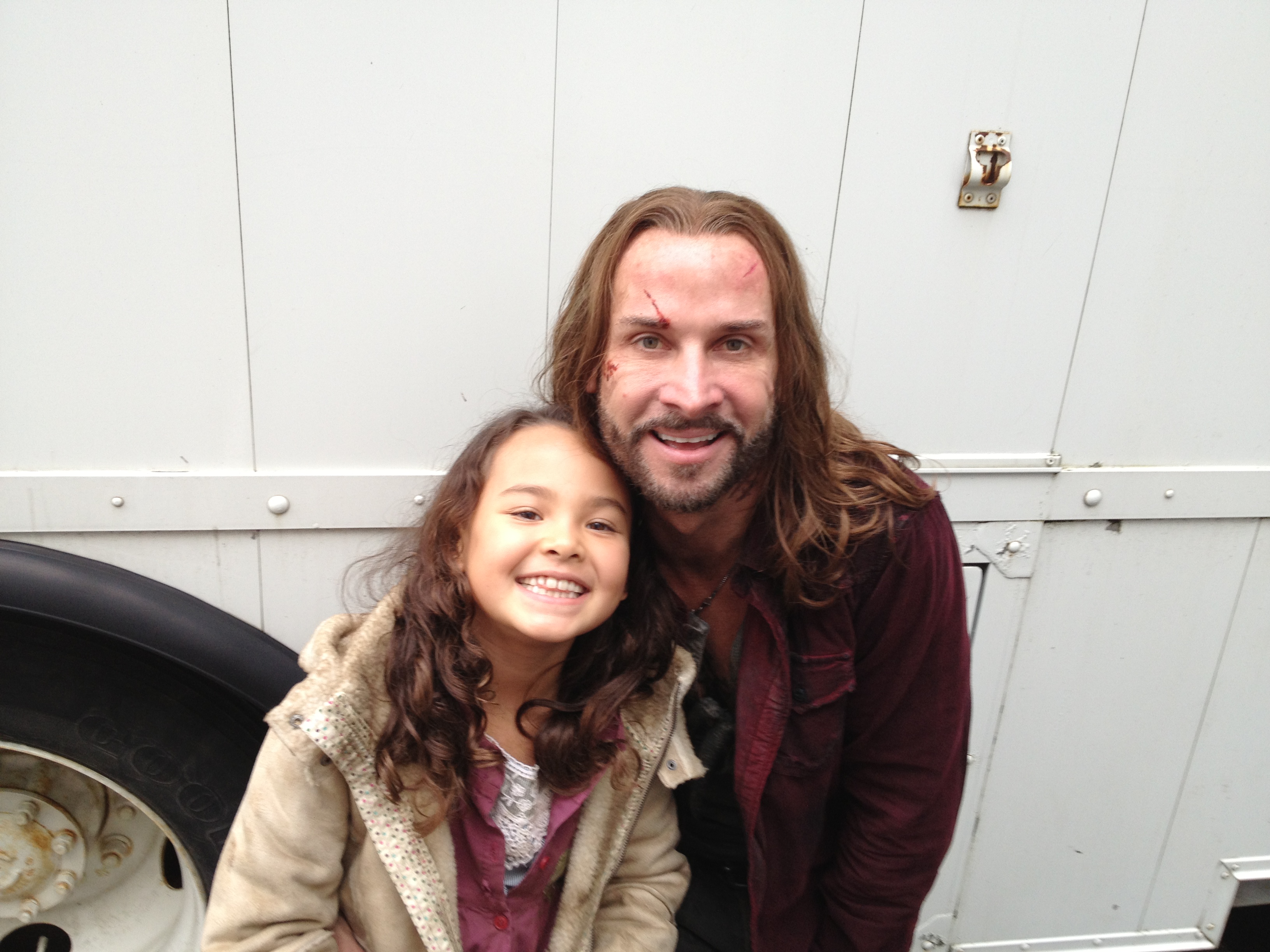 With Colin on the set of Falling Skies season 3.