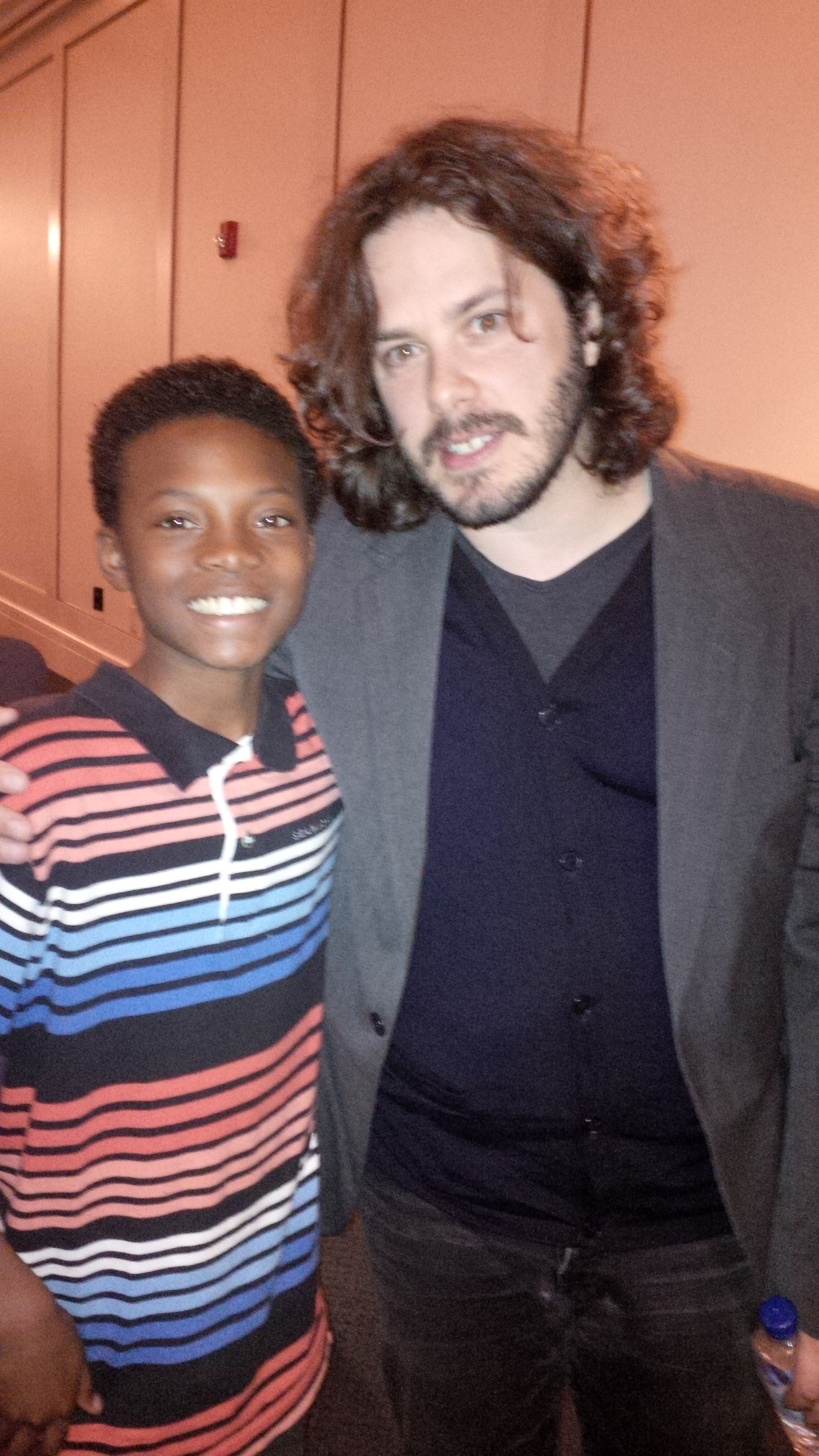 Justice Winter and Director Edgar Wright at the Hampton International Film Festival