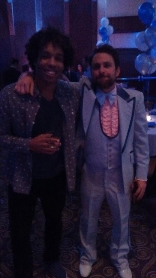 AL-Jaleel Knox and Charlie Day at the FIst Fight wrap party