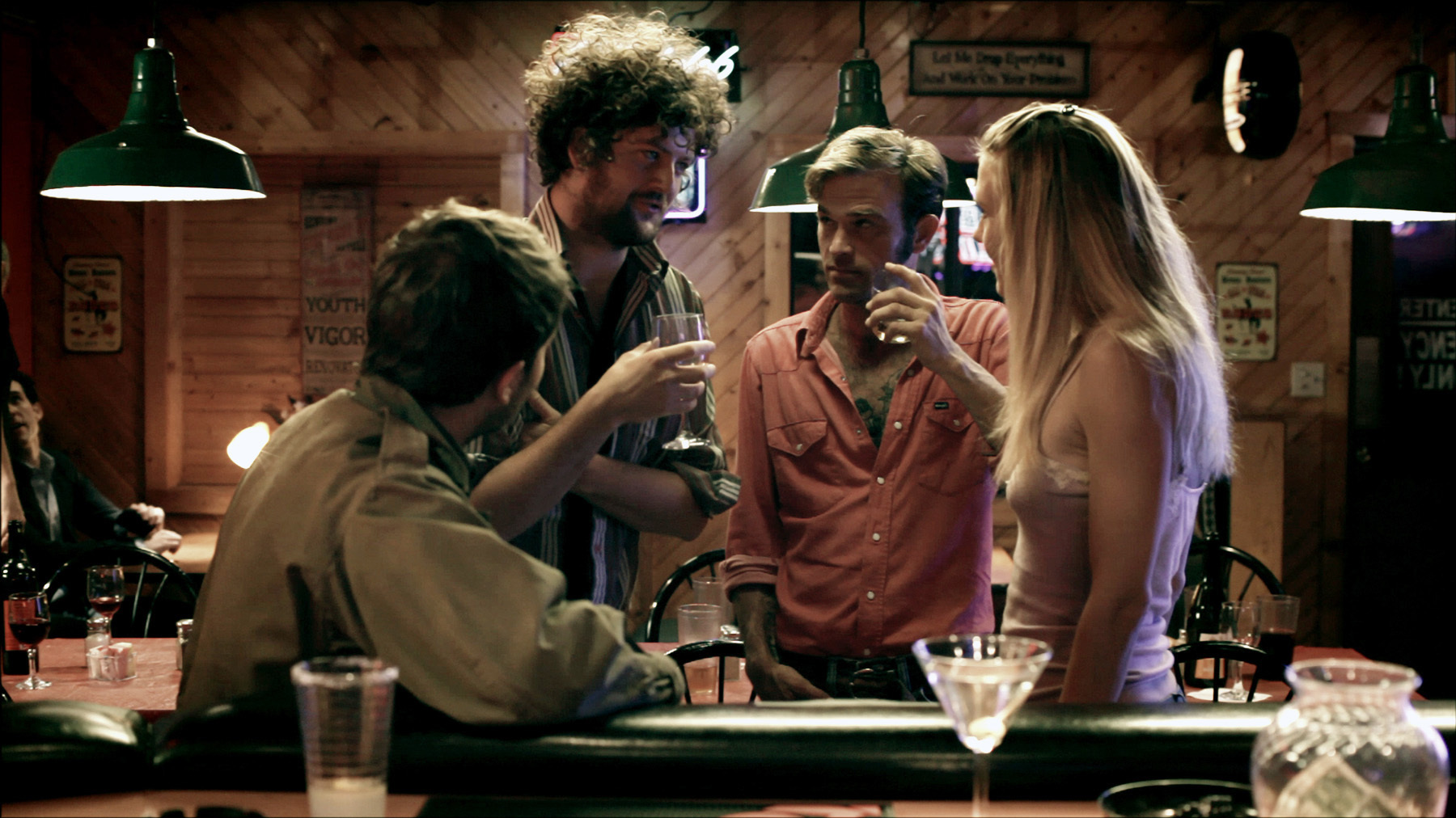 Still of Dominique Swain, Tygh Runyan, Waylon Payne and Rob Kolar in Road to Nowhere (2010)