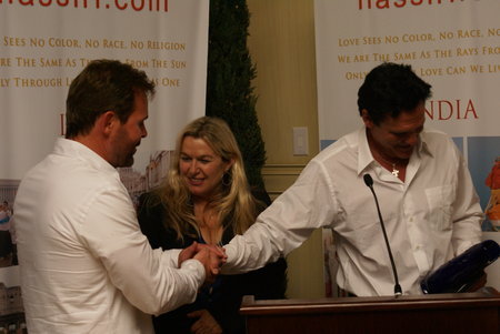 Michael Madsen accepts Boston Film Festival's award for 