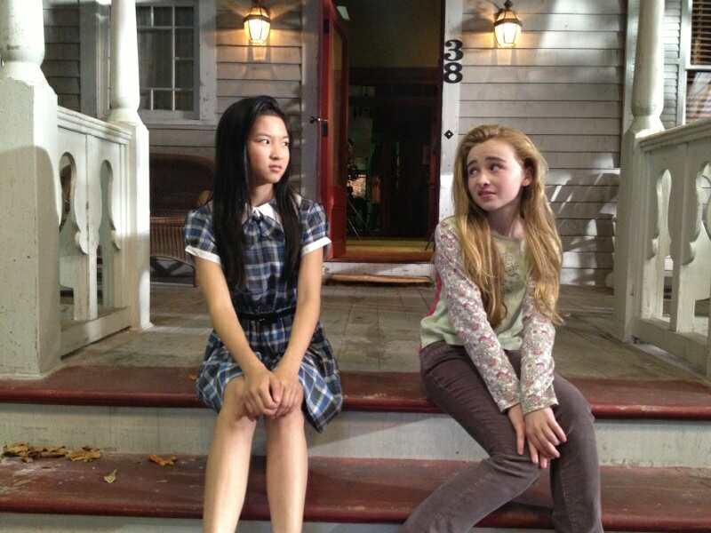 Still of Young April and Young Chloe from 