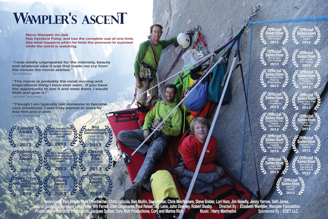 Stephen Joseph Wampler in red with his two climbing partners Tommy Thompson and Dave Lane.