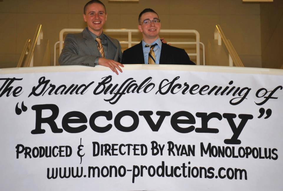 Ryan Monolopolus at the premiere of Recovery (2014) in Amherst, NY.