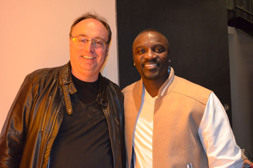 Steve Owens and Akon at Xavier Music Shoot.
