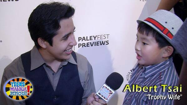 Albert Tsai was interviewed by TeensWannaKnow at 2013 PaleyFestPreviews Fall TV - ABC Trophy Wife (9/10/2013)