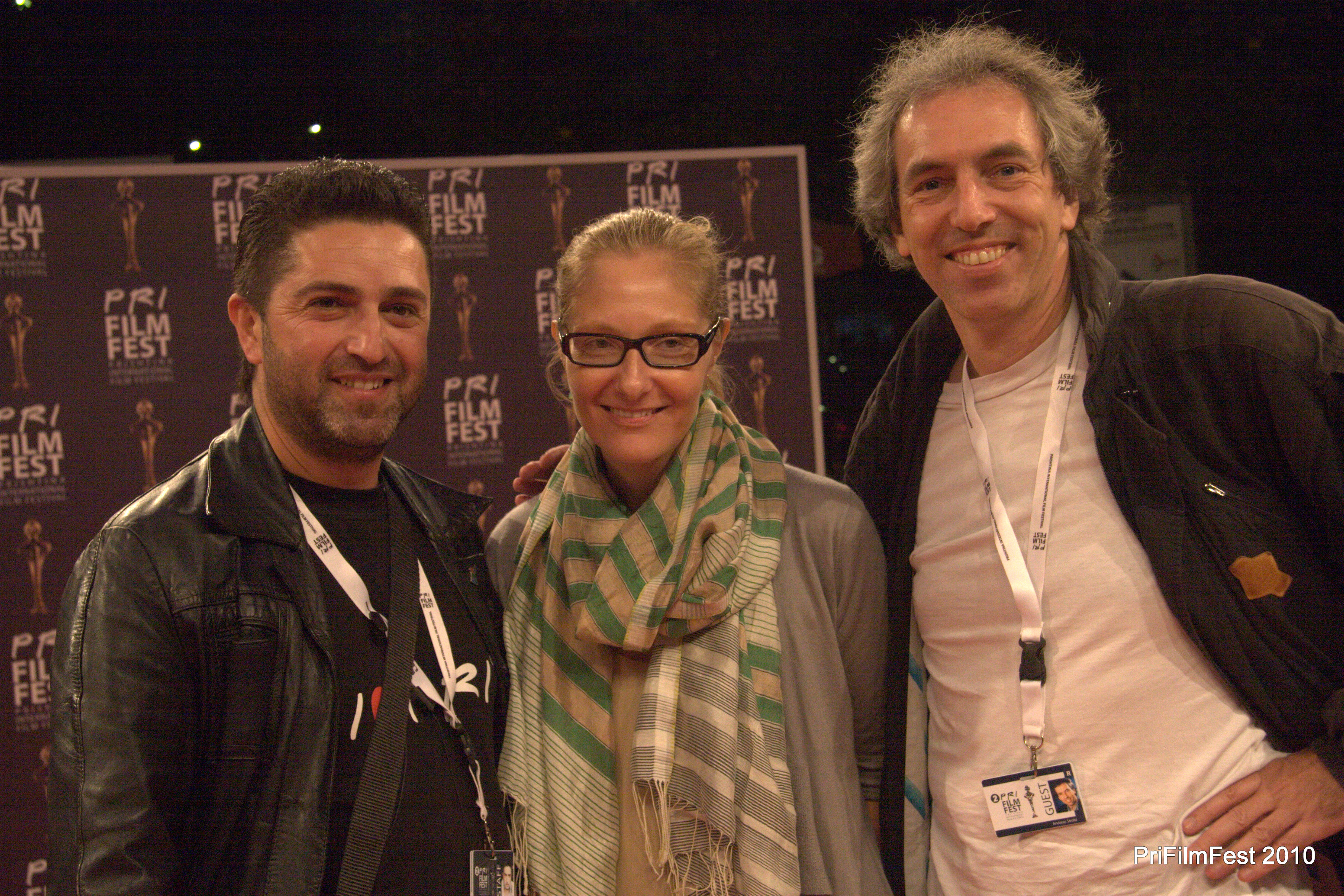 Photo session during the PriFilm Fest 2010 with EVA ORNER and ANDREAS STROHL.