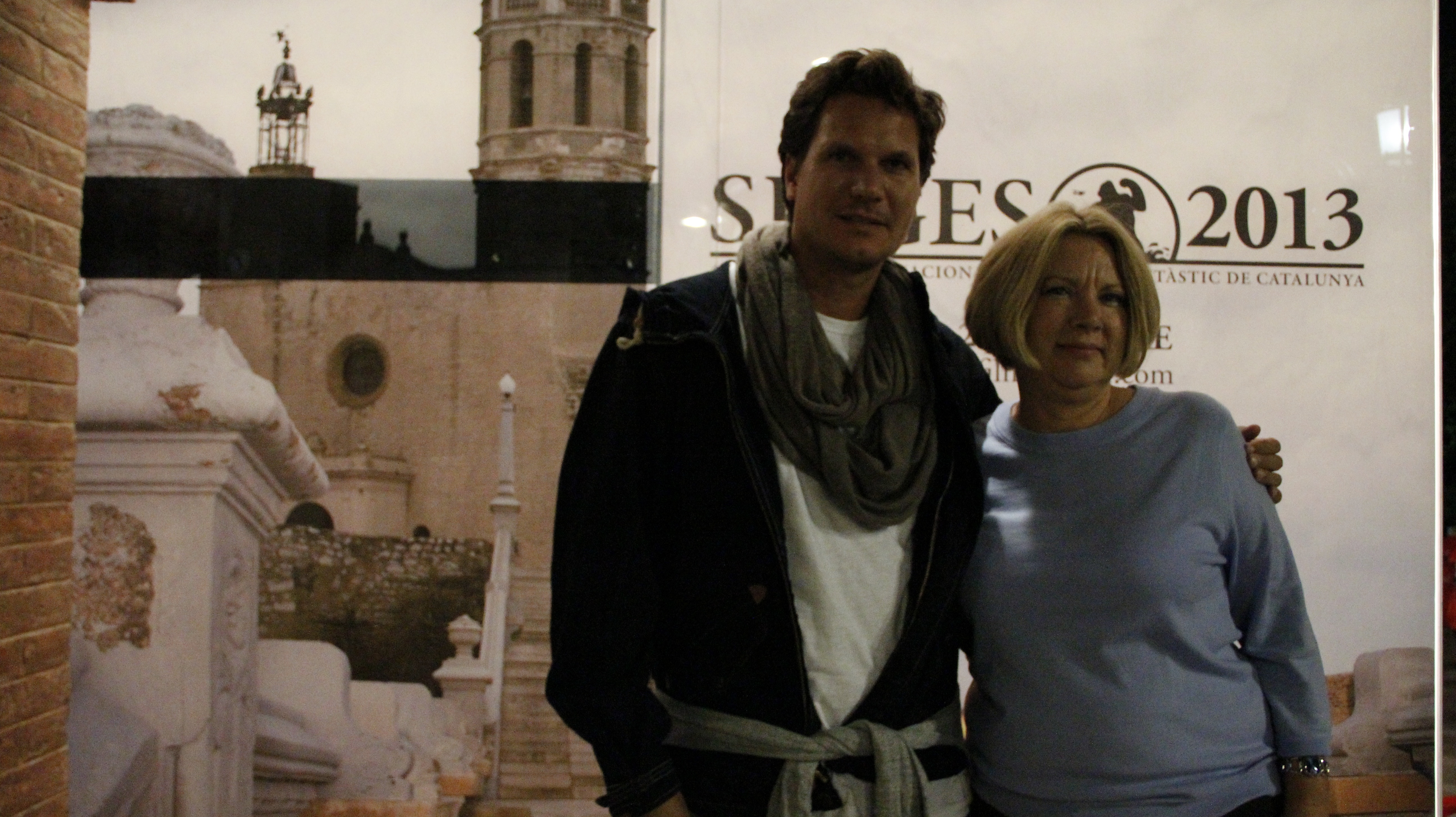 With filmmaker Daniel Gil Ebola at Sitges Film Festival-each with films competing in PHONETASTIC, 