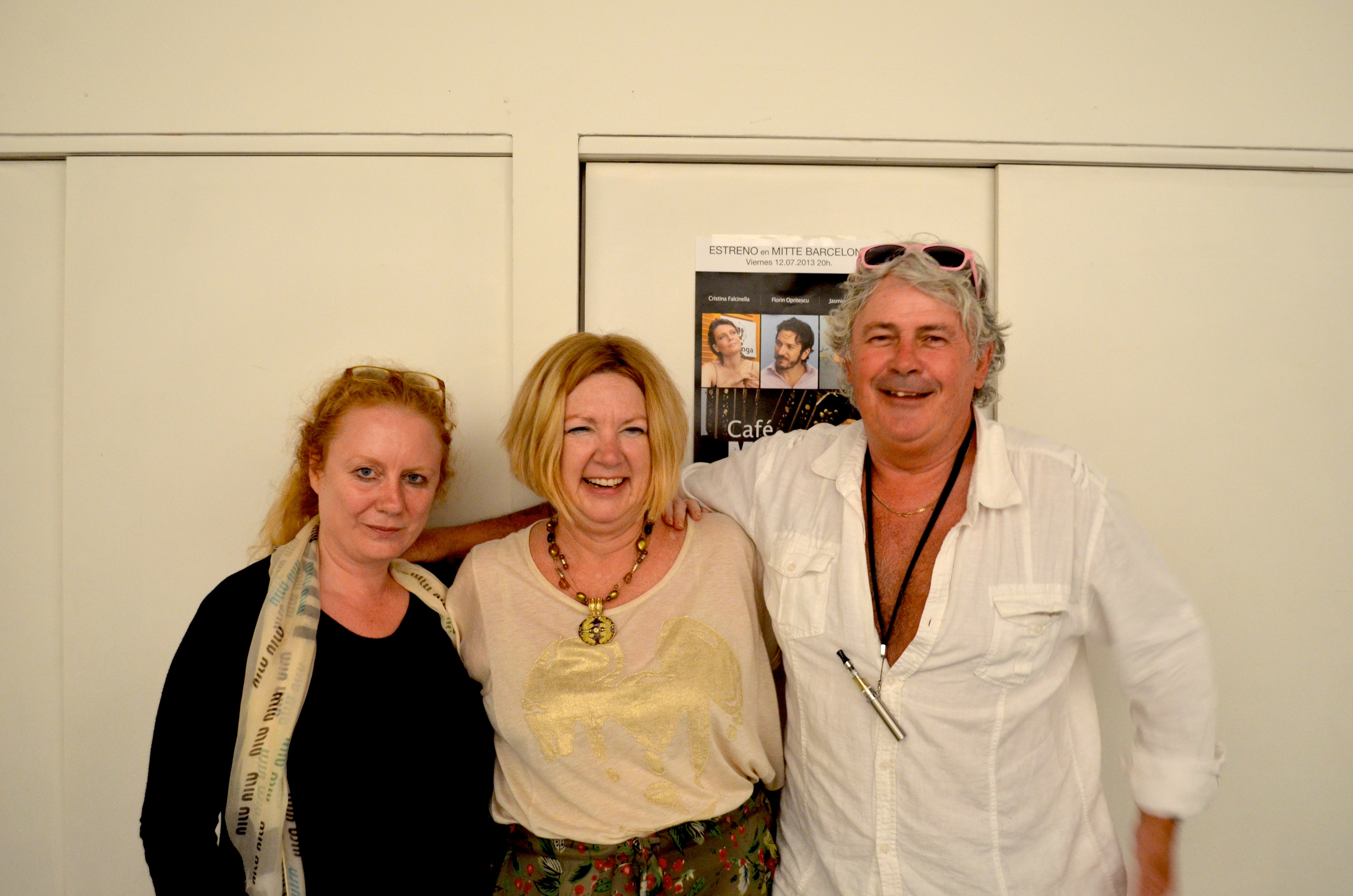 Café Milonga premiere. The director Jo Ann Arpin with Luci Lenox and Steve Daly, international casting directors.