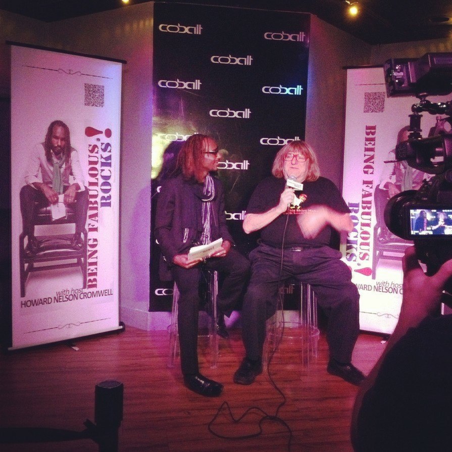 Interviewing BRUCE VILANCH on the set of Being Fabulous Rocks! T.V. Show