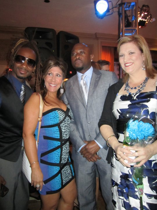 Photo: Howard Nelson Cromwell, On-Air Host/T.V. Personality of Being Fabulous Rocks! Television Program/President of DRAWOH LLEWMORC Omnimedia, Leslie Magos, Dir of Ops for DRAWOH LLEWMORC Omnimedia, actor Omar Eps & Valery Vollmers @ White House Cor