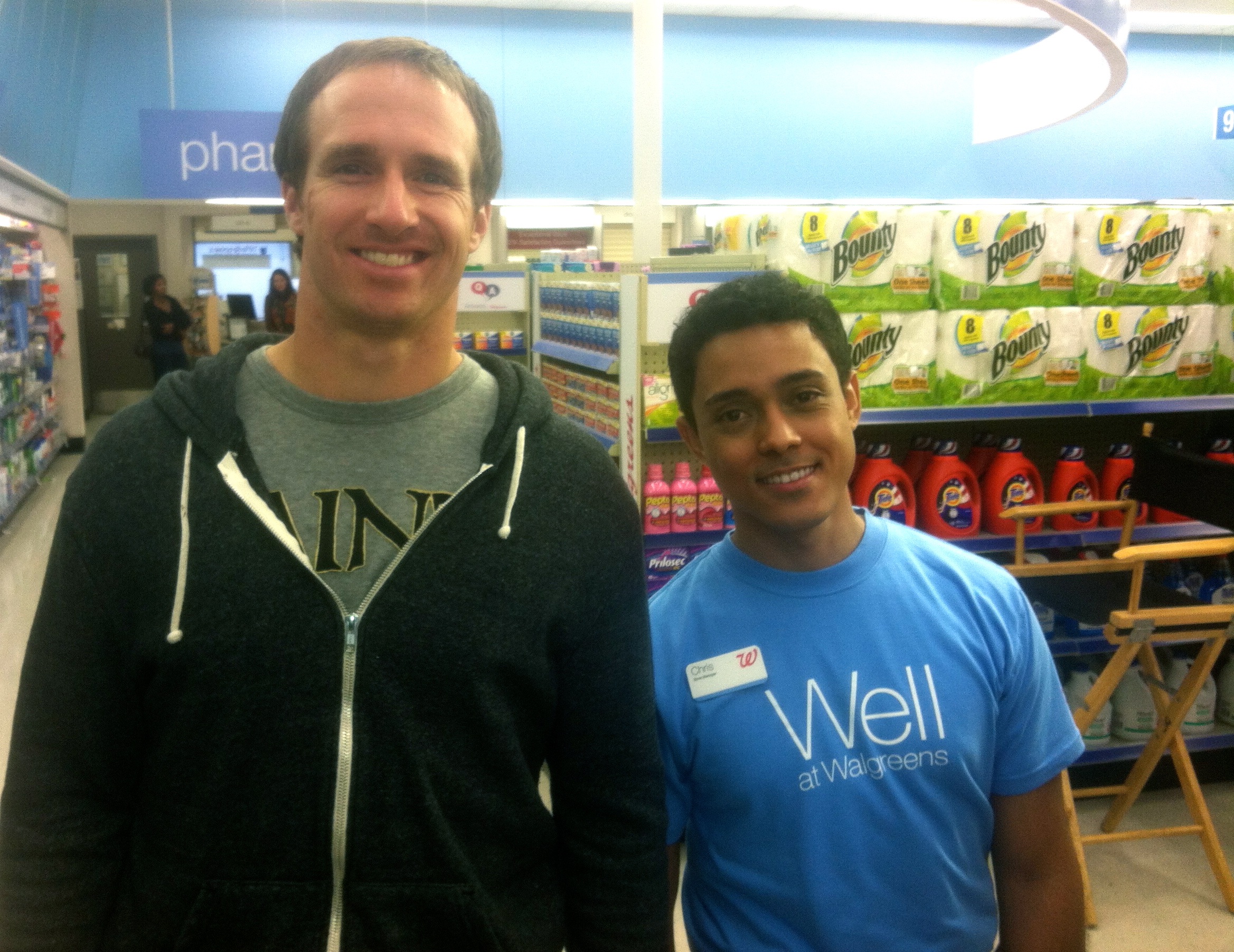 Set of Walgreen's Commercial with Drew Brees