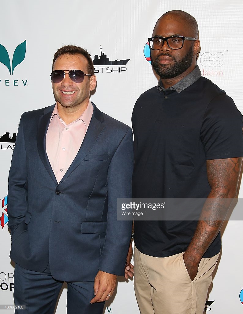 John Campbell-Mac and Jaret Pye attending the UK Aires charity event at the Grove in Hollywood.