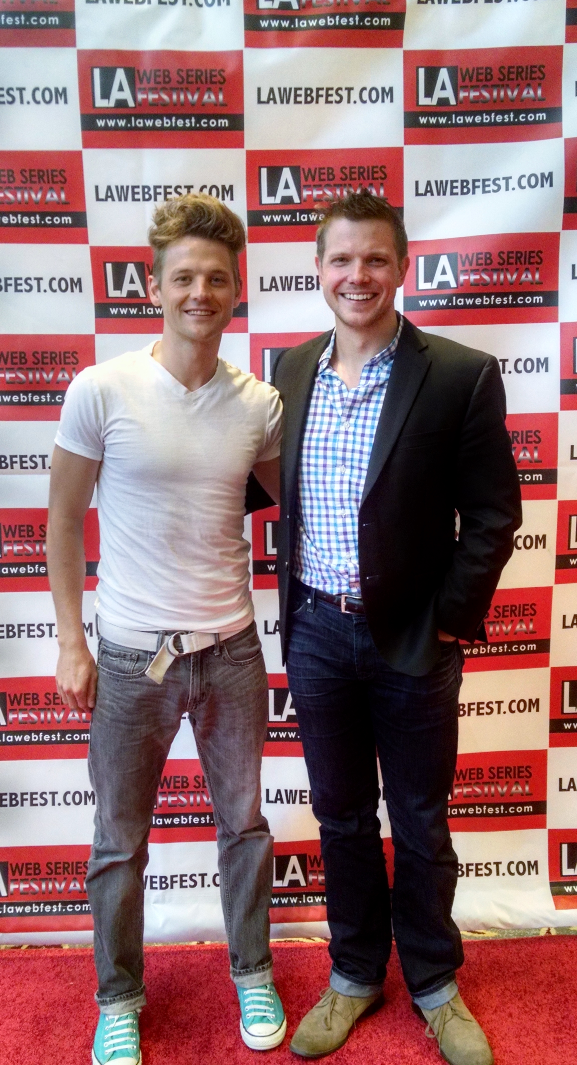 Chris Lamica (Left) and Michael Huntsman (Right) at the 6th Annual LAWebFest for their work in twenties: the series
