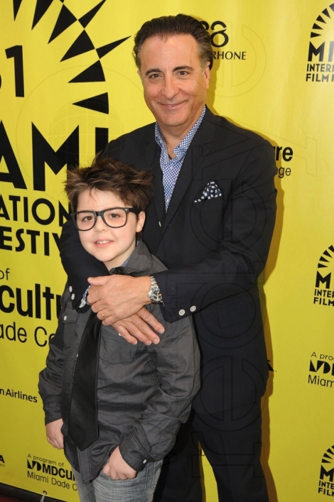 Luke Fava and Andy Garcia - Rob the Mob screening (Miami Film Festival 2014)