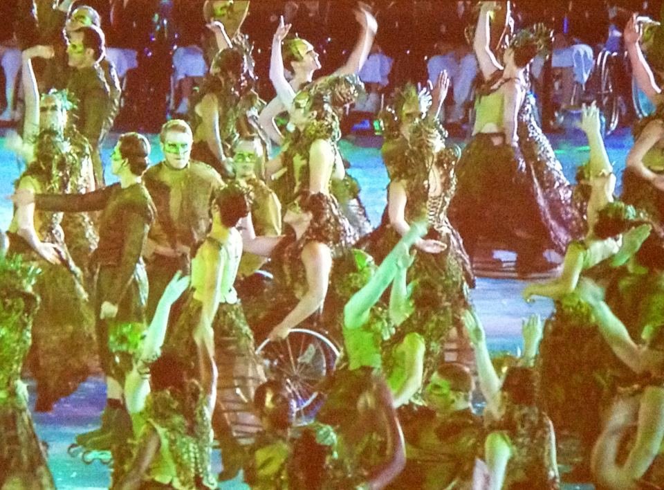 Still of Eric Le Reste, Rebecca Sweetman, James Ireland, Lauren Forsyth, Pablo Bubar, Wayne Reid and Jon French in London 2012 Paralympic Opening Ceremony: Enlightenment