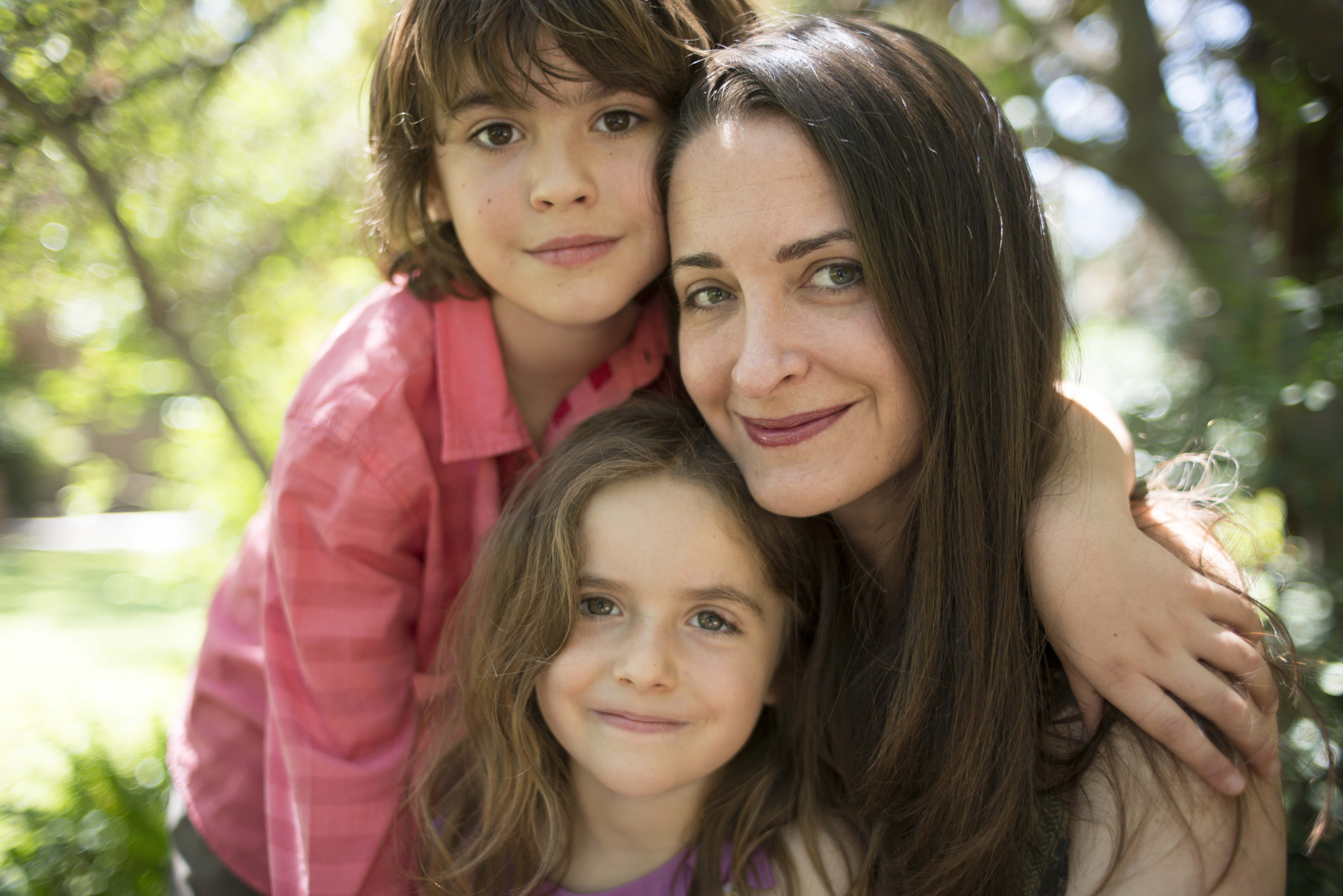 Marcello with his sister and mother