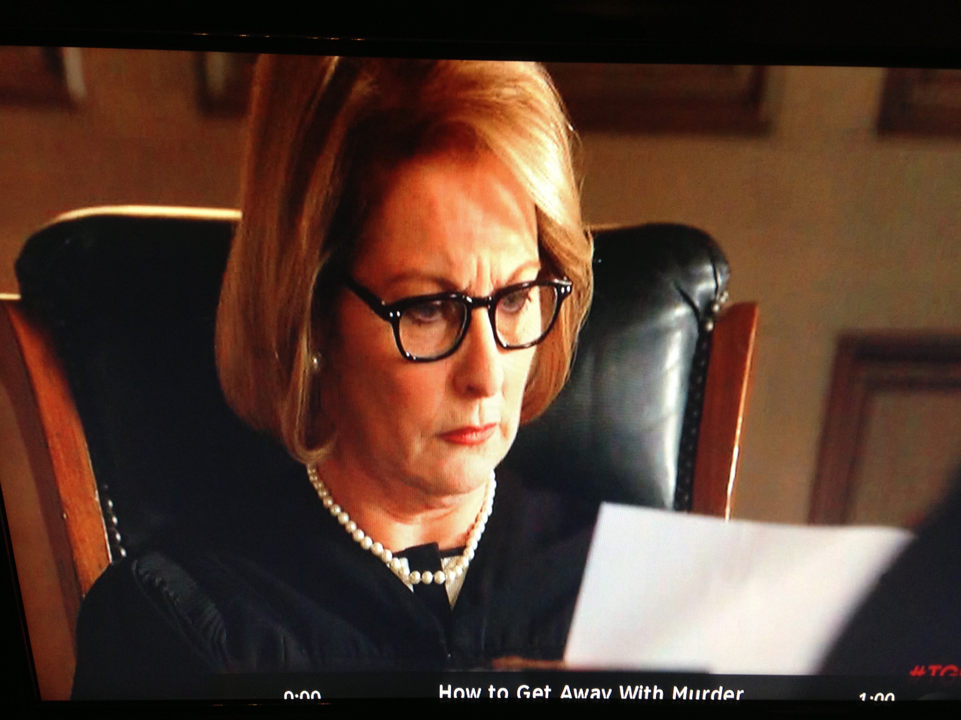 Catherine Carlen as Judge Emily Hargrove in ABC's How To Get Away With MURDER with/ Viola Davis Director: Debbie Allen