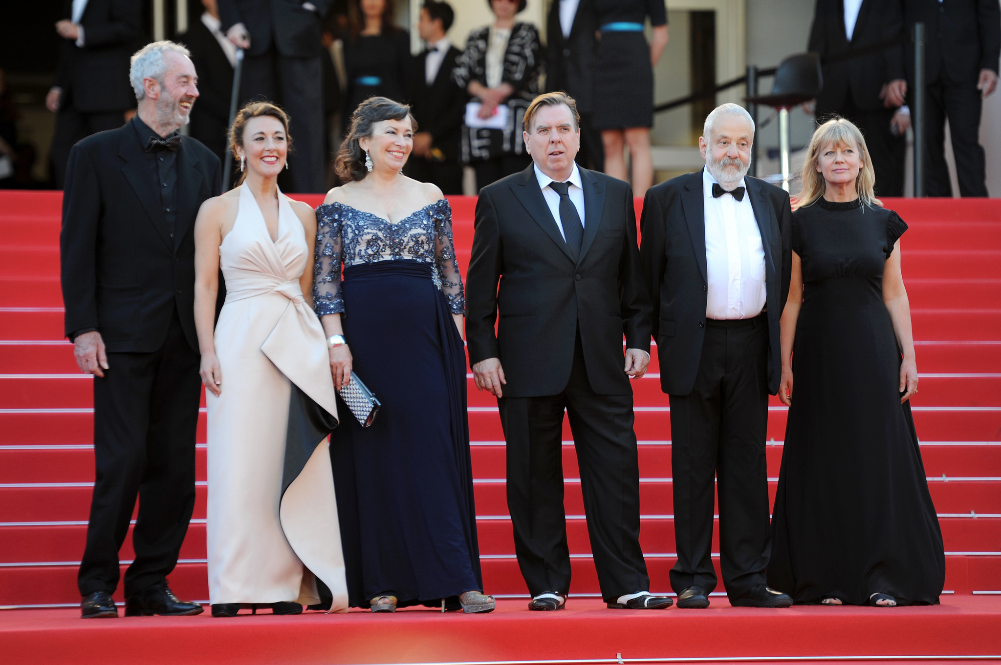 Timothy Spall, Mike Leigh, Dick Pope, Dorothy Atkinson, Marion Bailey and Georgina Lowe at event of Mr. Turner (2014)