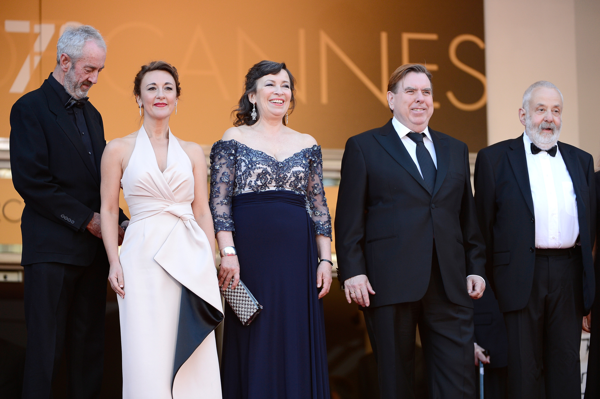 Timothy Spall, Mike Leigh, Dick Pope, Dorothy Atkinson and Marion Bailey at event of Mr. Turner (2014)