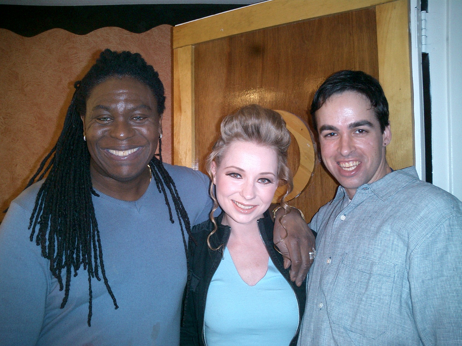 Donyale McRae, DawnChurch, Bradley Stenson on set for Order of the Serpintine