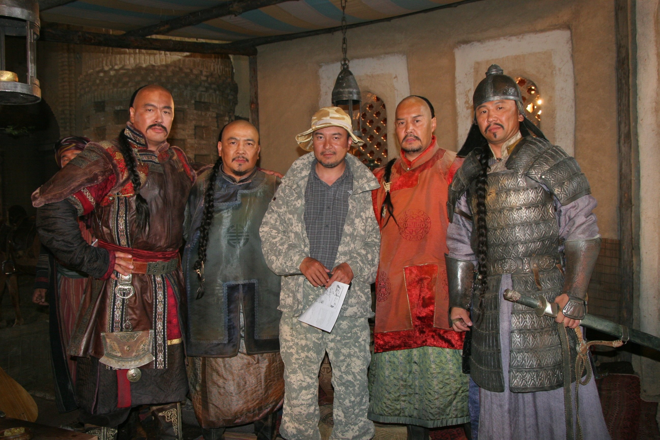 Akan Satayev, Tserenbold Tsegmid and Jargalsaikhan Bekh-Ochir in Zhauzhürek myng bala (2012)