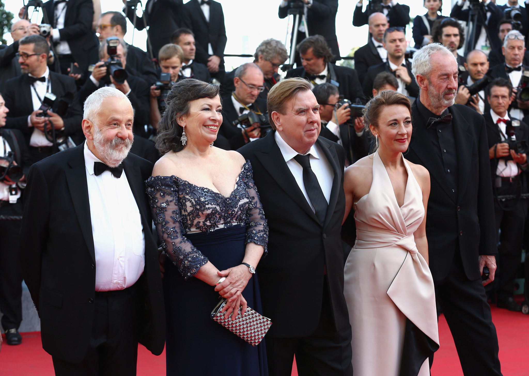 Timothy Spall, Mike Leigh, Dick Pope, Dorothy Atkinson and Marion Bailey at event of Mr. Turner (2014)