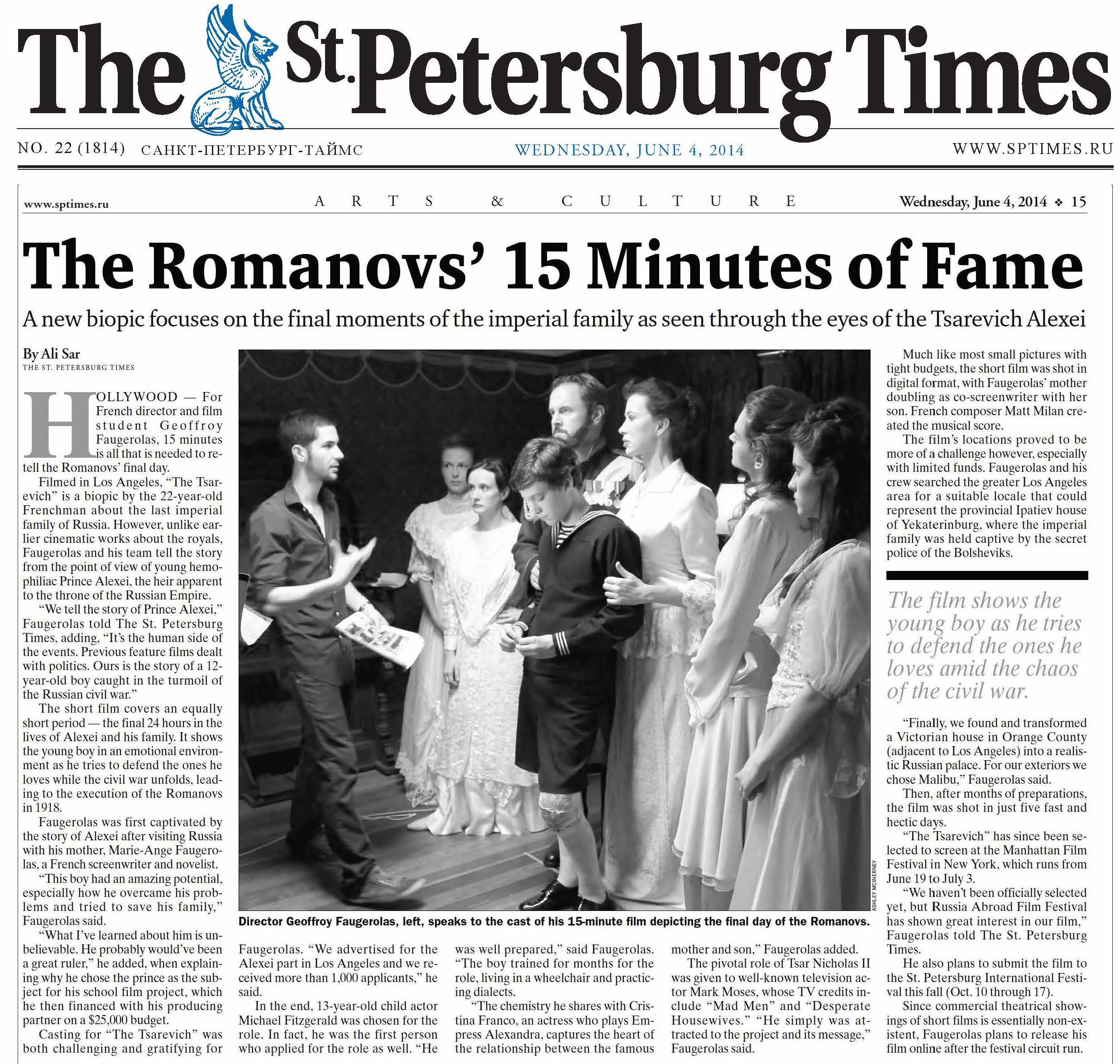 St.Petersburg Times - News article
