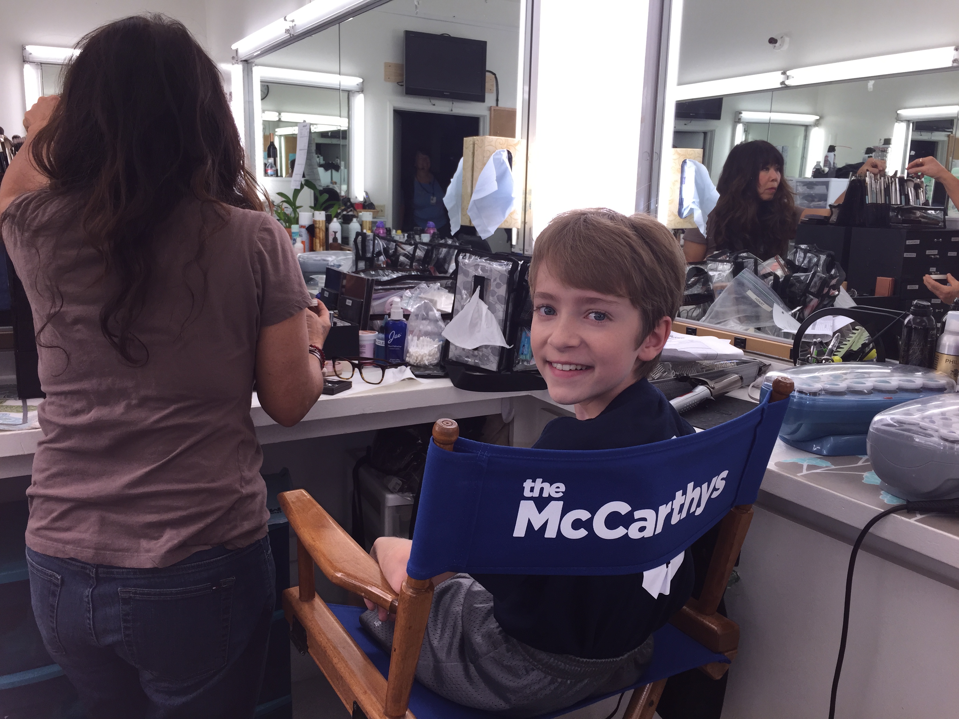 Connor Kalopsis The McCarthys on set