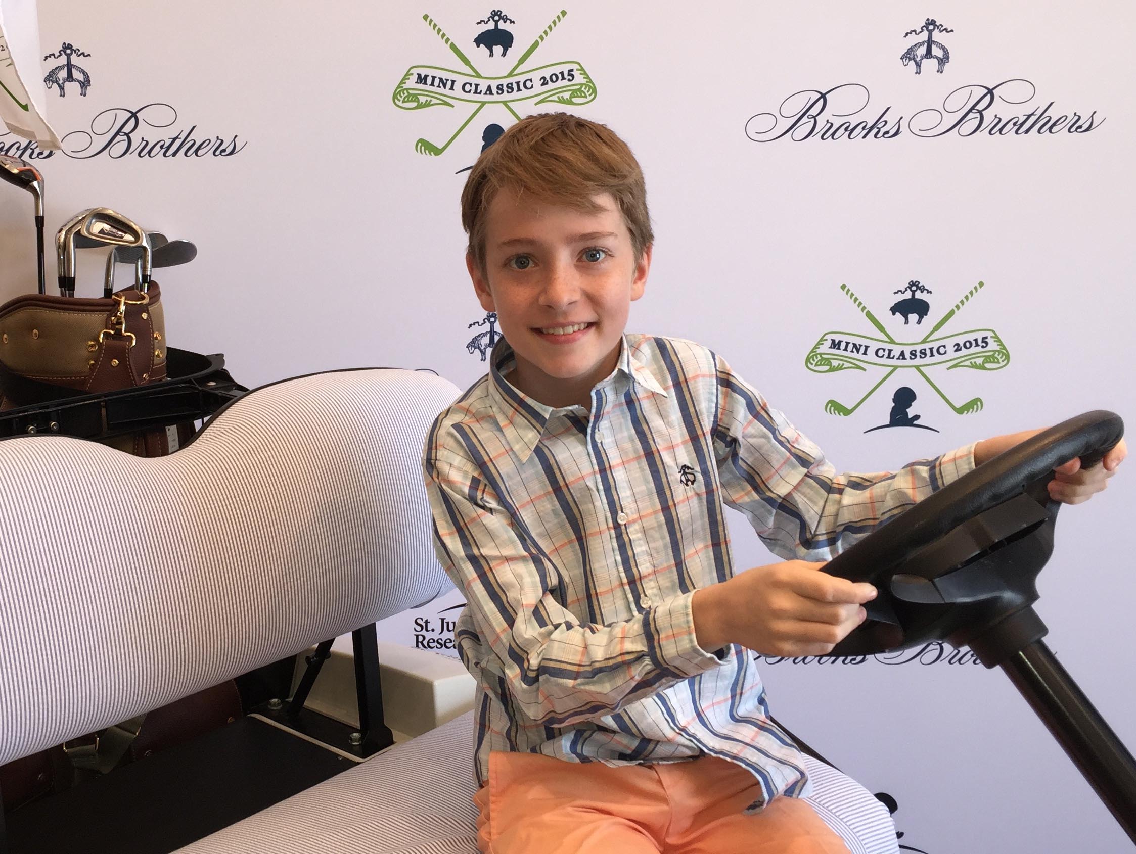 Connor Kalopsis at Brooks Brothers charity event for St. Jude Children's Hospital