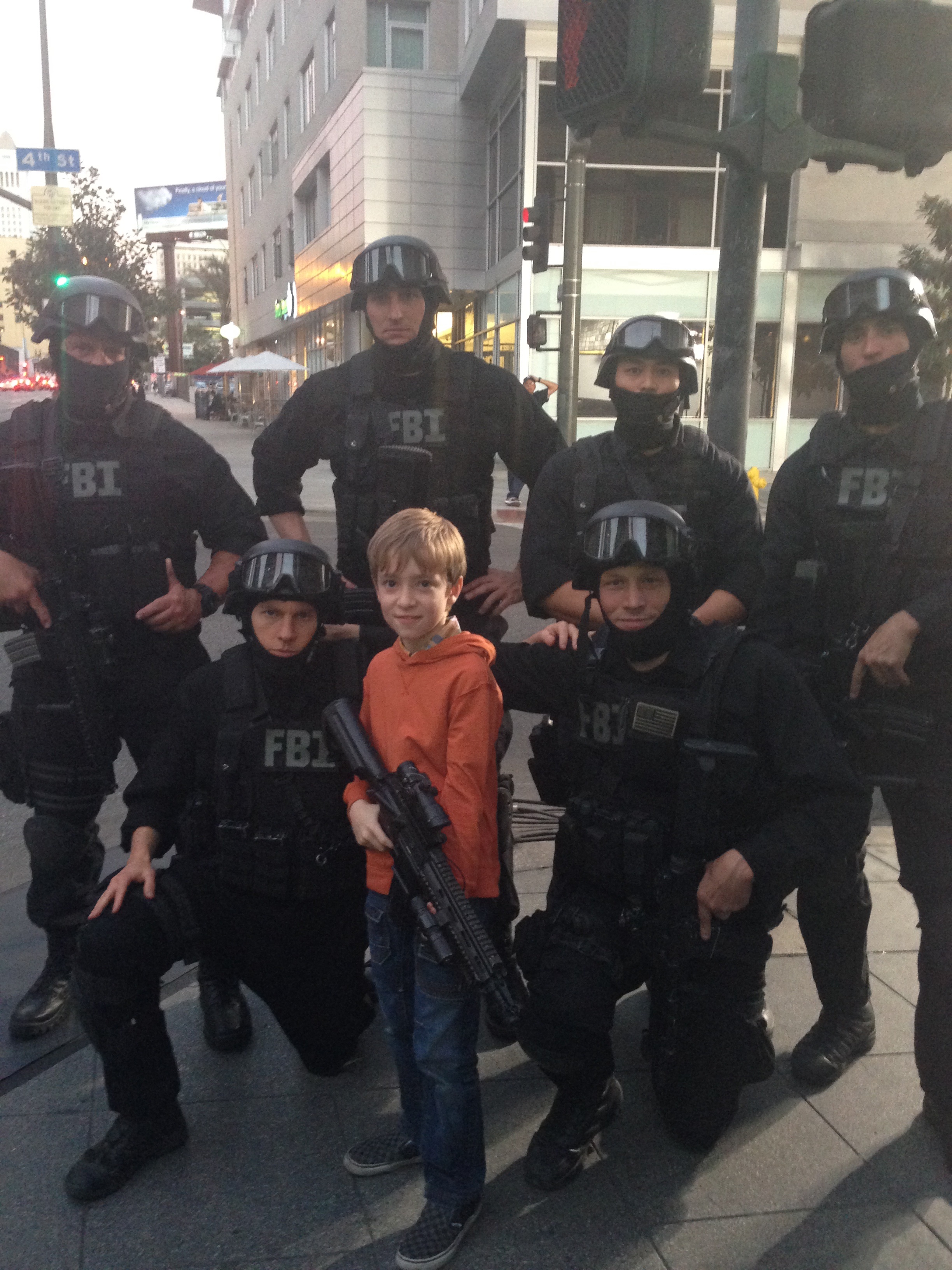 NCIS Los Angeles on set Connor Kalopsis with SWAT