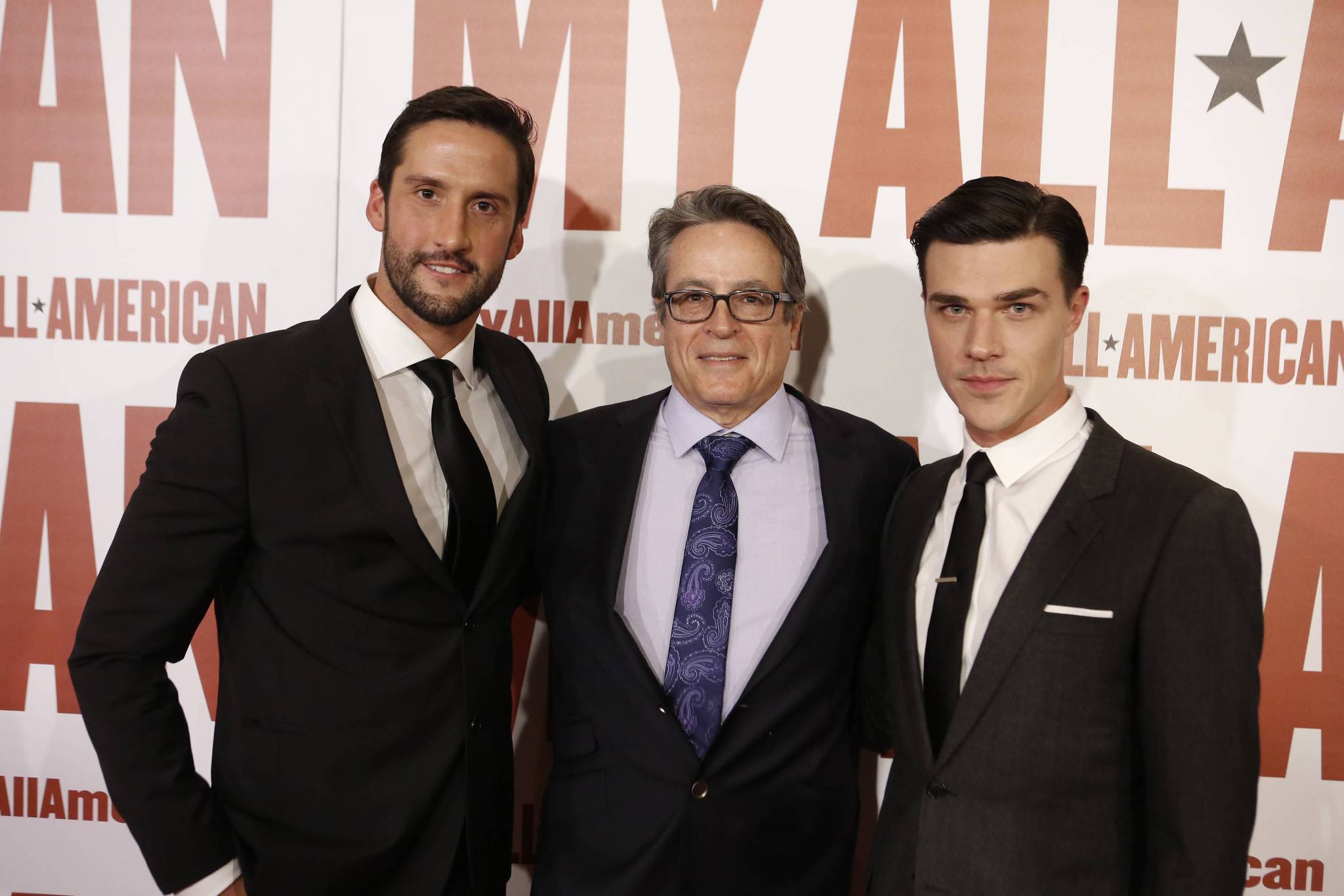 Angelo Pizzo, Finn Wittrock and Juston Street at event of My All American (2015)