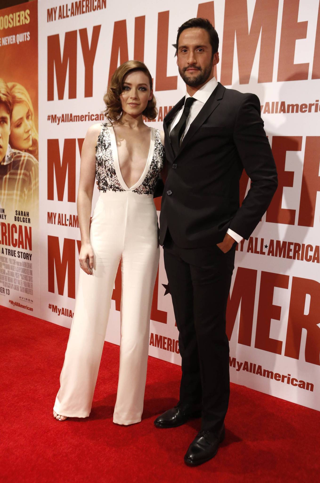 Sarah Bolger and Juston Street at event of My All American (2015)