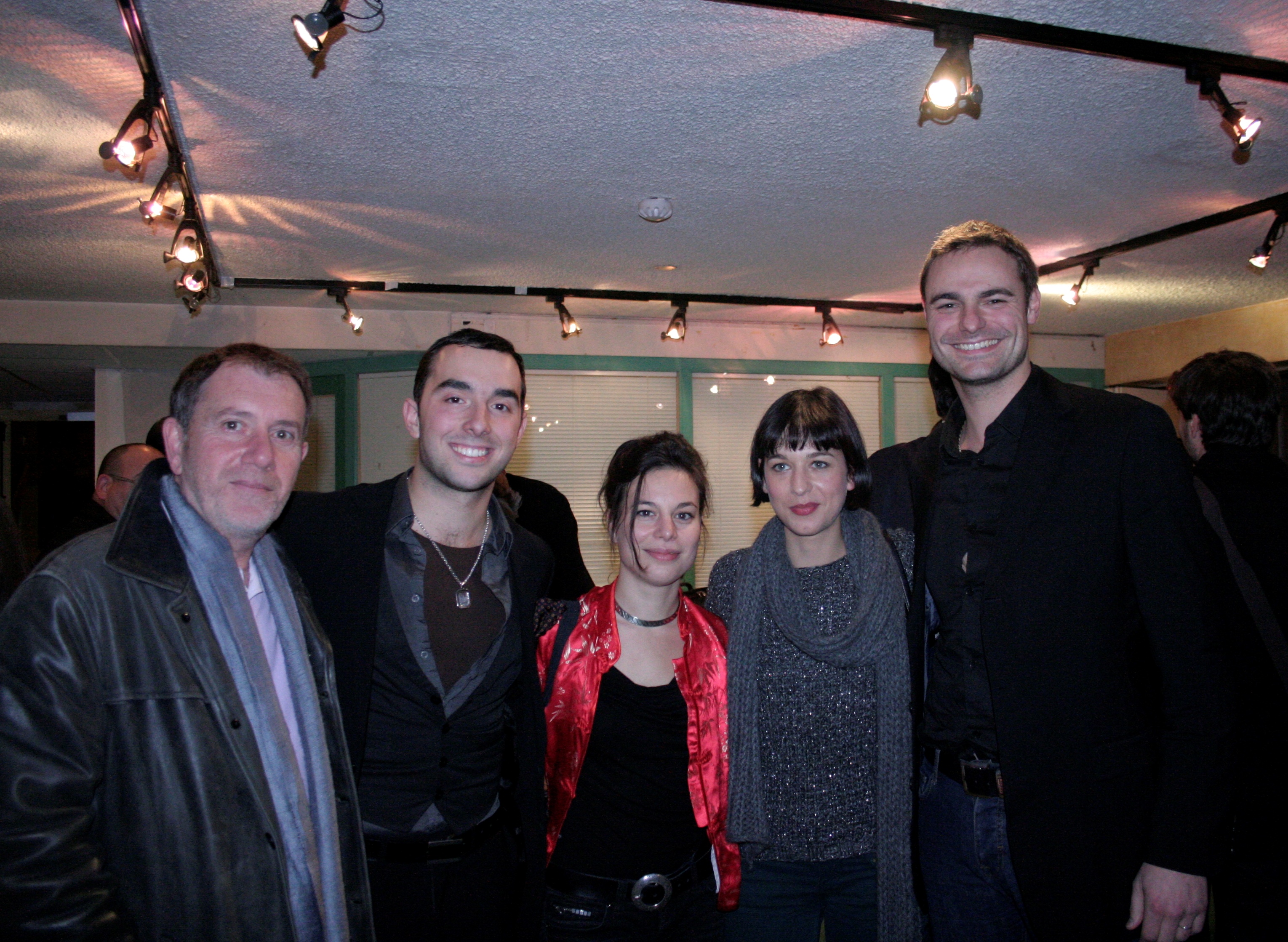 Aziz Tazi with the main cast of IMAGO at the European Premiere in Paris, France.