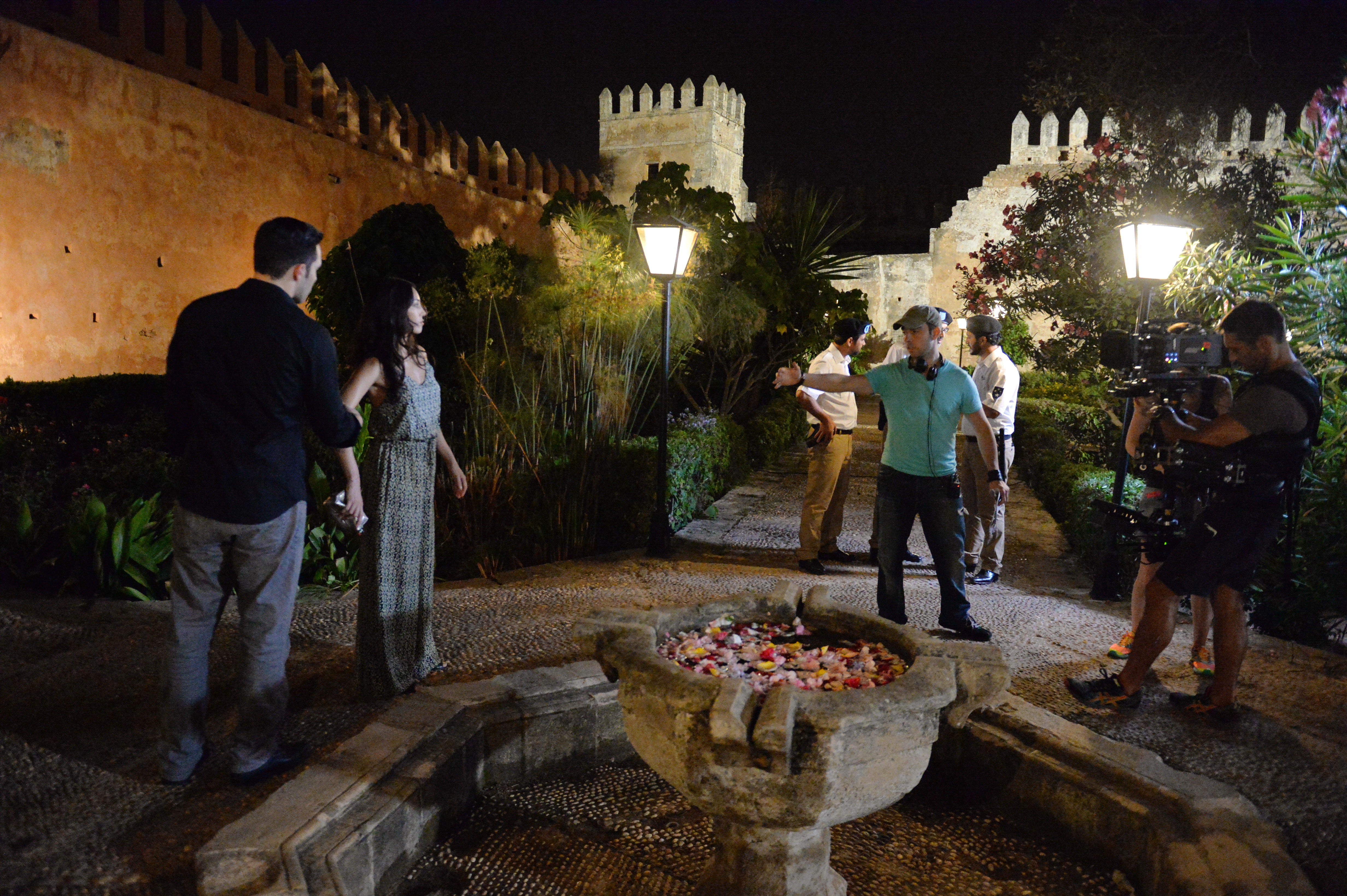 Director Aziz Tazi with Jayda Berkmen and Richie Chance in Rabat, Morocco.