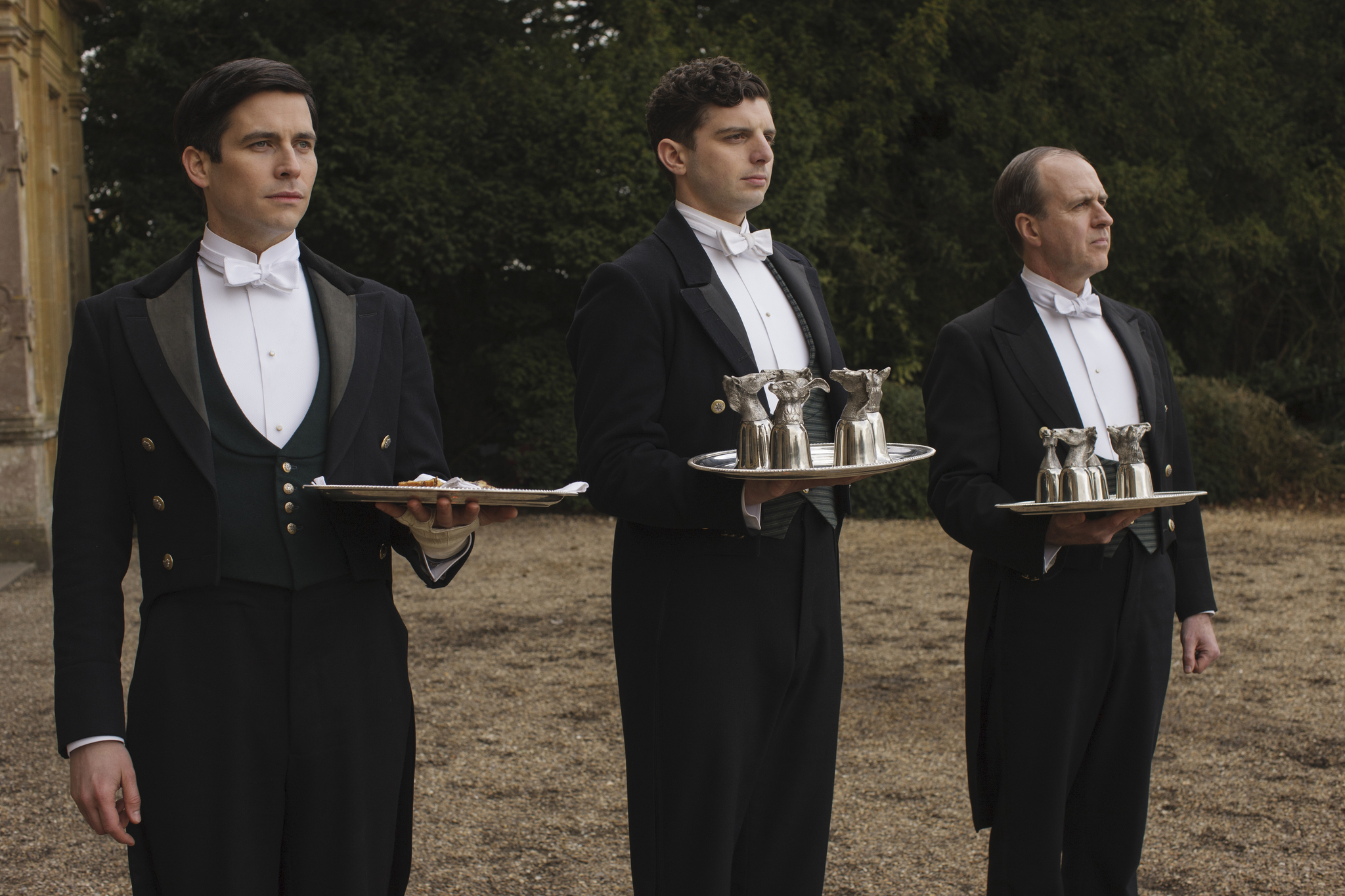 Still of Kevin Doyle, Rob James-Collier and Michael Fox in Downton Abbey (2010)