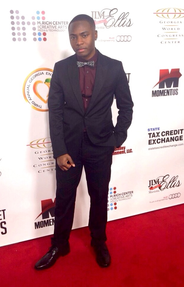 Corey Champagne on the red carpet at the 3rd Annual Georgia Entertainment Gala (Jan 10, 2015)