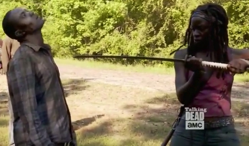 Corey Champagne & Danai Gurira behind the scenes of 'The Walking Dead'
