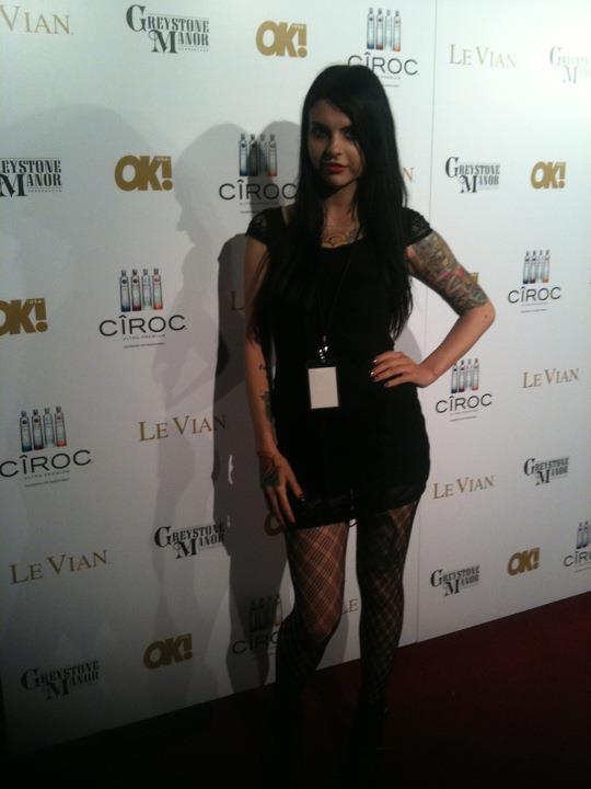 Pandie Suicide at an OK! Magazine Oscars pre-party in 2012