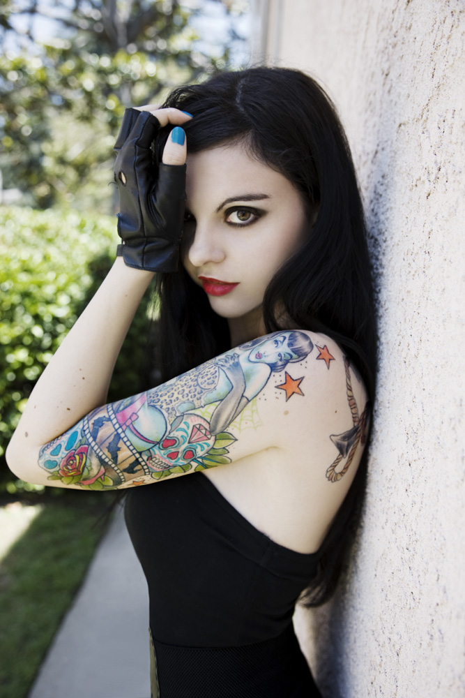 A photo of Pandie Suicide from a feature in Tattoo Magazine, Dec 2011 issue.