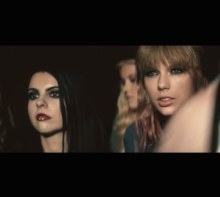 Pandie Suicide in Taylor Swift's 'I Knew You were Trouble' music video,