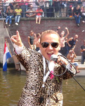 Performing at the Amsterdam Canalparade