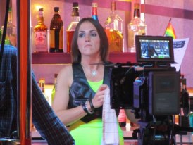 Still from LADY PEACOCK as 'Angie' the bartender.