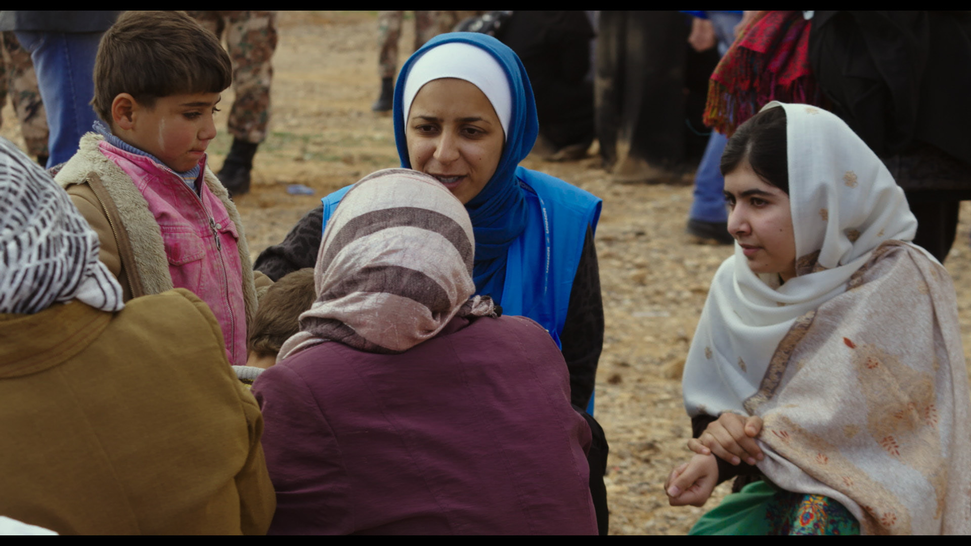 Nida Yassin and Malala Yousafzai at the Jordan/Syrian border.