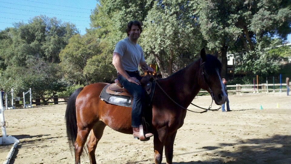 Actor, Edwin Modlin II, filming 