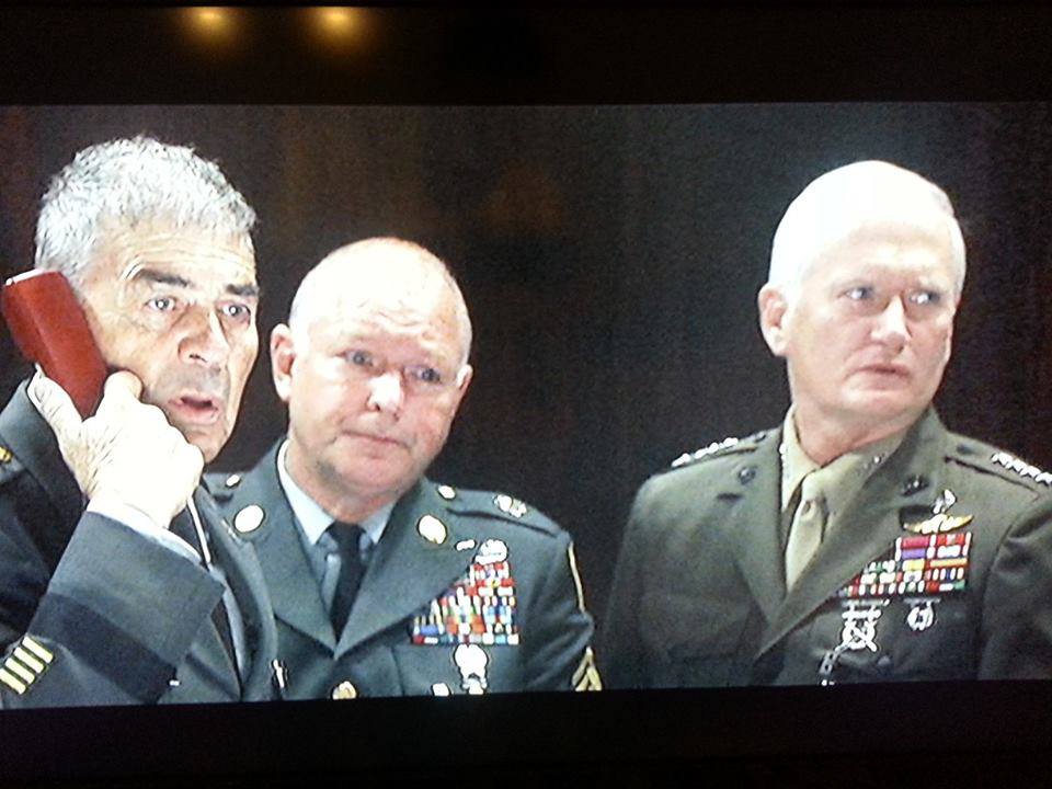 Olympus Has Fallen One of many WTF moments in the Crisis Room. With Robert Forster and Daniel Garner.