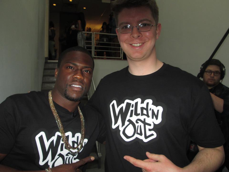 Jacob Williams and Kevin Hart backstage before taping an episode of Wild N Out (2013)