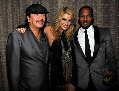 Jamie Foxx, Carlos Santana and Kesha